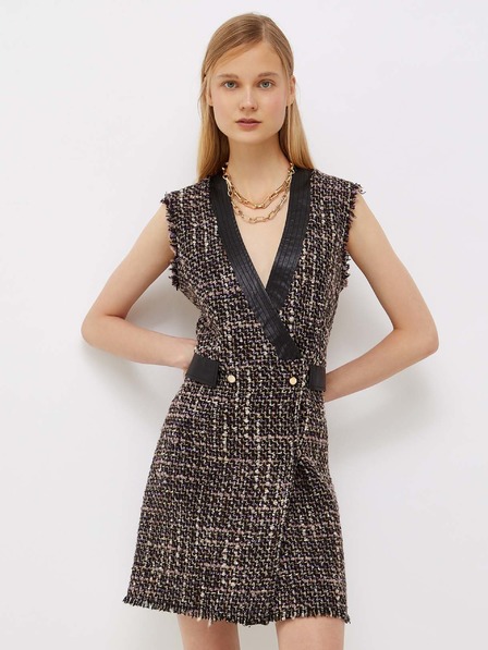 Liu Jo Braun gestreiftes Kleid Lui Jo