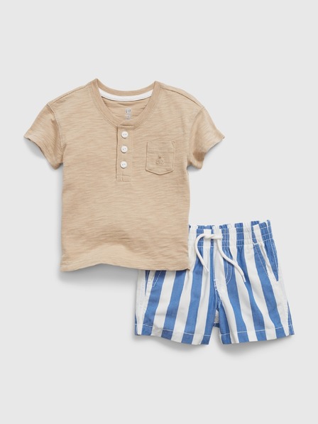 GAP Baby Set aus T-Shirt und gestreiften Shorts GAP