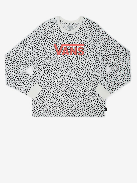 Vans Schwarz-weiß gemustertes Langarmshirt für Mädchen VANS
