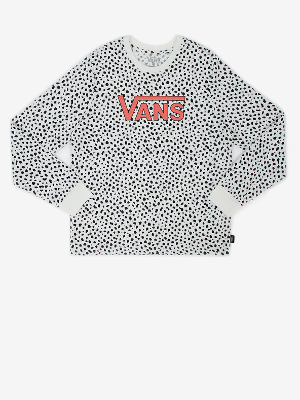 Vans Schwarz-weiß gemustertes Langarmshirt für Mädchen VANS