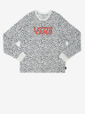 Vans Schwarz-weiß gemustertes Langarmshirt für Mädchen VANS