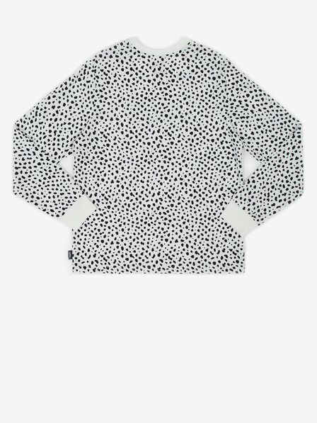 Vans Schwarz-weiß gemustertes Langarmshirt für Mädchen VANS