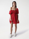 Salsa Jeans Rotes kurzes Kleid mit Ballonärmeln Salsa Jeans Aruba