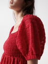 Salsa Jeans Rotes kurzes Kleid mit Ballonärmeln Salsa Jeans Aruba