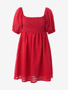 Salsa Jeans Rotes kurzes Kleid mit Ballonärmeln Salsa Jeans Aruba