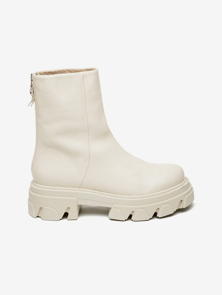 Steve Madden Cremefarbene Lederstiefeletten Steve Madden Maryann