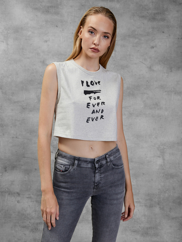 Diesel Diesel hellgrau Damen Cropped Shirt