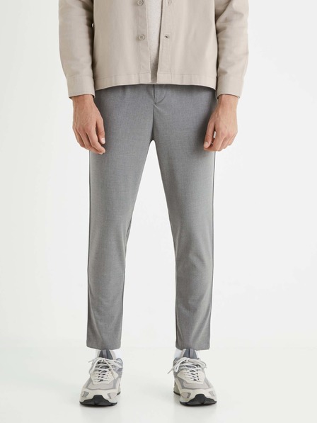 Celio Graue Herren-Cropped-Hose mit Celio 24H Botape