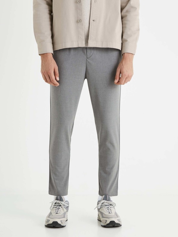 Celio Graue Herren-Cropped-Hose mit Celio 24H Botape