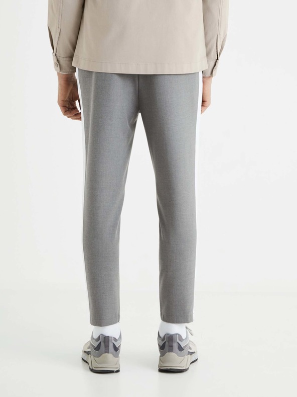 Celio Graue Herren-Cropped-Hose mit Celio 24H Botape