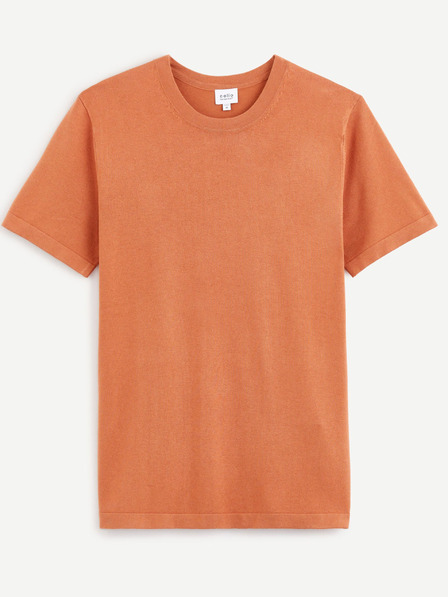 Celio Braunes Herren Basic-T-Shirt Celio Be1stee