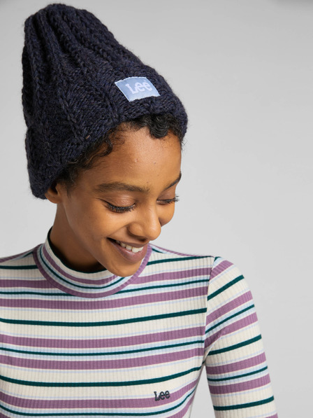 Lee Dunkelblaue Wintermütze aus Wollgemisch für Damen Lee