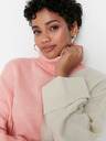 Trendyol Weiß-rosa Damen-Rollkragenpullover Trendyol