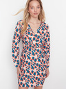 Trendyol Blau und beige gemustertes Kleid Trendyol