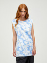 Pieces Blau-weiß gemustertes Long-T-Shirt Pieces Tabbi