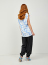 Pieces Blau-weiß gemustertes Long-T-Shirt Pieces Tabbi