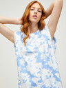 Pieces Blau-weiß gemustertes Long-T-Shirt Pieces Tabbi