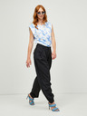 Pieces Blau-weiß gemustertes Long-T-Shirt Pieces Tabbi