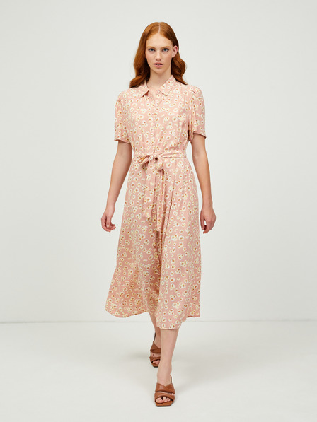 Pieces Rosa geblümtes Shirt Midriff Pieces Miller
