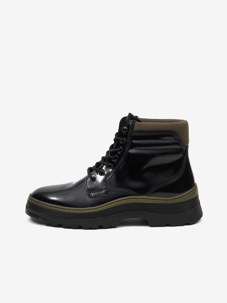 Scotch & Soda Schwarze Herren-Stiefeletten aus Leder Scotch & Soda