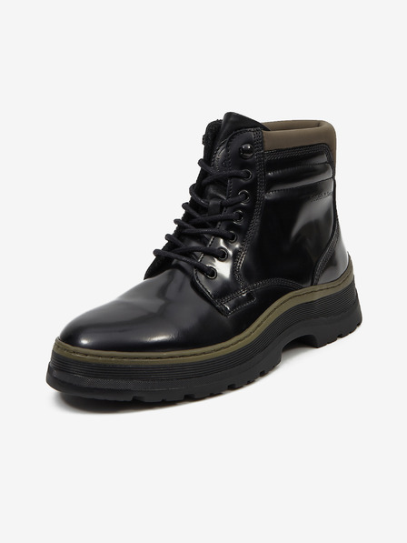 Scotch & Soda Schwarze Herren-Stiefeletten aus Leder Scotch & Soda