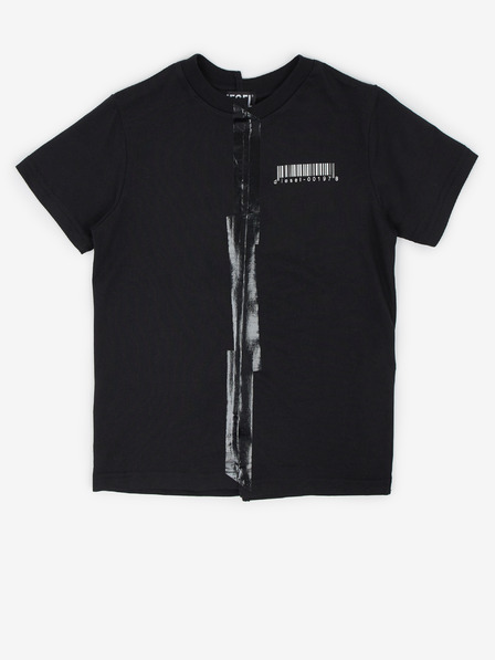 Diesel Schwarzes T-Shirt für Jungen mit Aufdruck Diesel