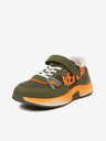 Replay Orange-grüne Kinder-Sneaker mit Replay-Wildlederdetails