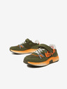 Replay Orange-grüne Kinder-Sneaker mit Replay-Wildlederdetails