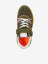 Replay Orange-grüne Kinder-Sneaker mit Replay-Wildlederdetails