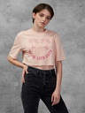 Diesel Diesel apricotfarbenes Damen-Cropped-Shirt