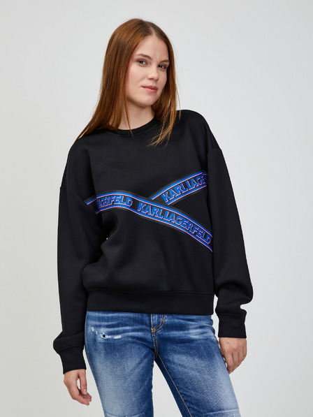 Karl Lagerfeld Schwarzes Damen-Sweatshirt KARL LAGERFELD