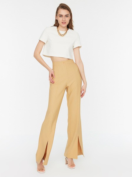 Trendyol Hellbraune Schlaghose mit Schlitz Trendyol