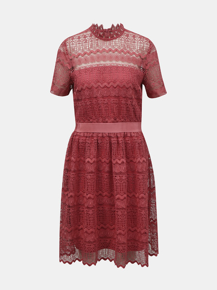 Vila Rosa Spitzenkleid mit Stehkragen VILA Nelly