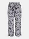 ONLY Lila und schwarz gemusterte Culottes ONLY Nova
