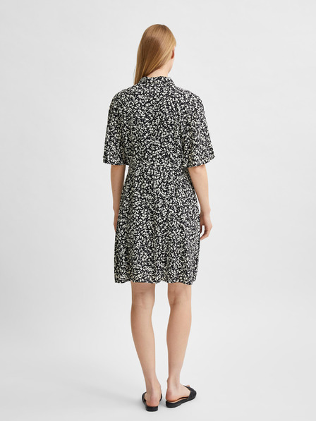 Selected Femme Schwarz gemustertes Hemdkleid Selected Femme Uma