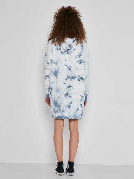 Noisy May Blau und weiß gemustertes Sweatshirt-Kleid Noisy May Ilma