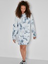 Noisy May Blau und weiß gemustertes Sweatshirt-Kleid Noisy May Ilma
