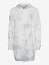 Noisy May Blau und weiß gemustertes Sweatshirt-Kleid Noisy May Ilma