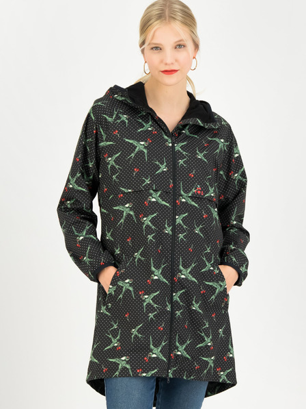 Blutsgeschwister Schwarzer Damen Mustermantel Blutsgeschwister