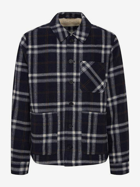 Blend Dunkelblaues Hemd karierte Jacke Blend