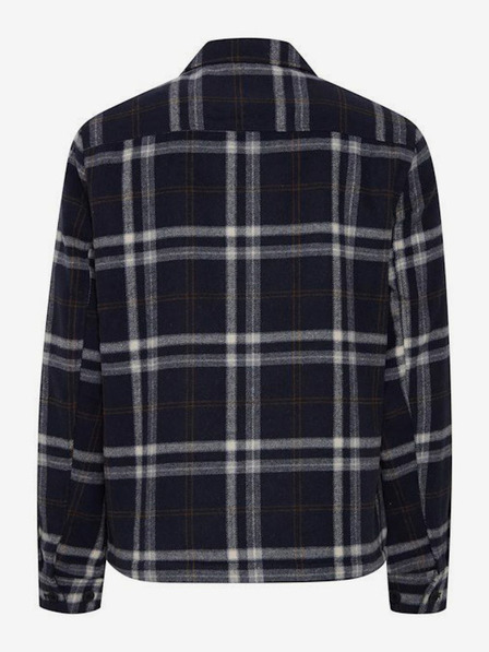 Blend Dunkelblaues Hemd karierte Jacke Blend