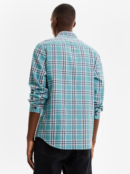 Desigual Grün-blau kariertes Herrenhemd Desigual Rod