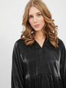 Vila Schwarzes lockeres, glänzendes Kleid VILA-Leina