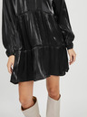 Vila Schwarzes lockeres, glänzendes Kleid VILA-Leina