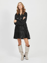 Vila Schwarzes lockeres, glänzendes Kleid VILA-Leina