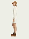 Scotch & Soda Cremefarbenes Damen-Sweatshirt-Kleid mit Ballonärmeln Scotch & Soda
