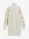 Scotch & Soda Cremefarbenes Damen-Sweatshirt-Kleid mit Ballonärmeln Scotch & Soda