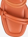 Högl Orangefarbene Damen Lederpantoffeln Högl Grace mit Absatz