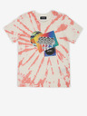 Diesel Rosa und cremefarbenes gemustertes Mädchen-T-Shirt Diesel