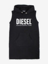 Diesel Schwarzes Mädchen-Kapuzenkleid Diesel